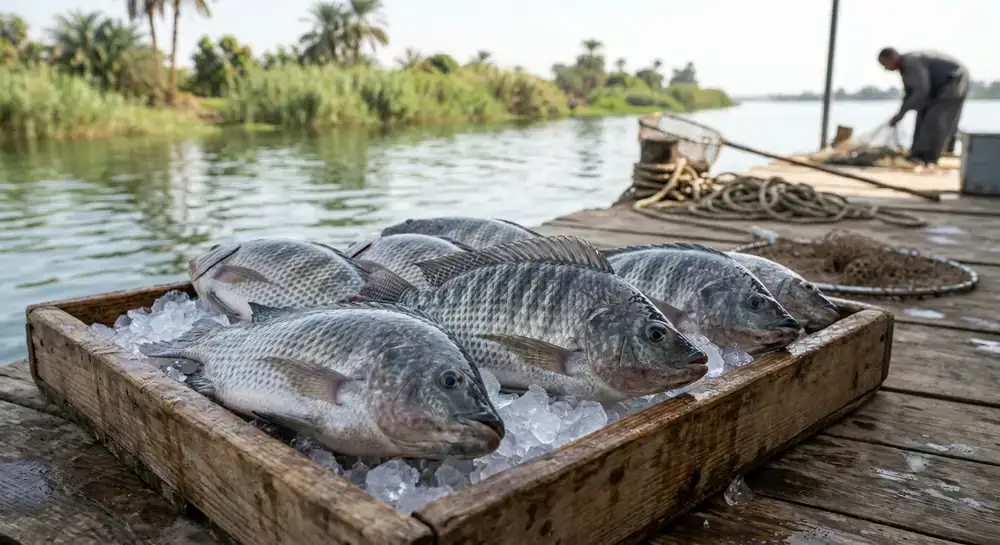 Freshly harvested Nile Tilapia